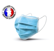 Boite de 50 masques chirurgicaux 3 plis - Fabriqués en France - Type I