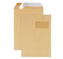 5 pochettes papier kraft avec fenêtre - 22 9 x 32 4 cm
