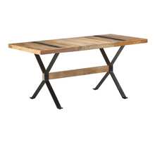 Vidaxl table de salle à manger 160x80x76 cm bois de manguier brut