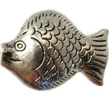 Perle métal poisson 23x18 mm Argenté