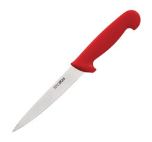Couteau à filet rouge lame 150 mm - hygiplas - inox 300