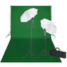 Vidaxl kit de studio et toile de fond verte 600 x 300 cm et lumières