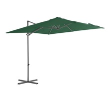 Vidaxl parasol en porte-à-faux avec mât en acier 250 x 250 cm vert