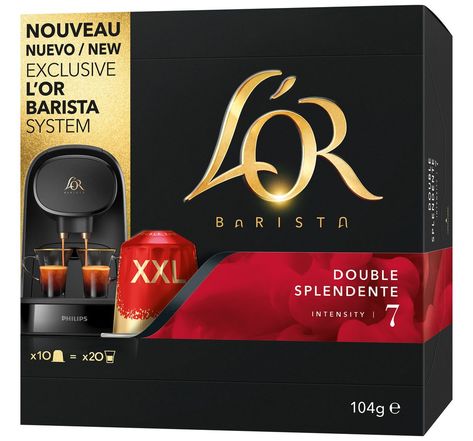 Capsules de café Barista XXL-Double Splendente, uniquement pour machine BARISTA, intensité : 7 (boîte 10 unités)