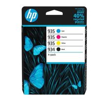 HP 934/935 pack de 4 cartouches d'encre authentiques, noir/cyan/magenta/jaune (6ZC72AE) pour imprimantes HP OfficeJet Pro 6200