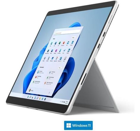 Microsoft Surface Pro 8 - 13 - Intel Core i5-1135G7 - RAM 8Go - 256Go SSD - Platine - Windows 11 - AZERTY