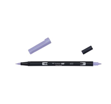 Feutre à dessin Double Pointe ABT Dual Brush Pen 603 pervenche TOMBOW
