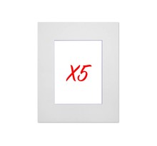 Lot de 5 passe-partouts standard blanc pour cadre et encadrement photo - Nielsen - Cadre 60 x 80 cm - Ouverture 39 x 59 cm