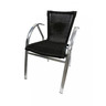 Chaise de restaurant modèle roma empilable noire -  - aluminium