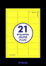 100 Planches A4 - 21 étiquettes 63,5 MM x 38,1 MM autocollantes fluo jaune par planche pour tous types imprimantes - Jet d'encre/laser/photocopieuse