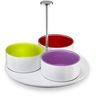 LAGRANGE - Appareil à fondue + 3 ramequins - 900W - 8 fourchettes manche en bois - Socle thermoplastique - Thermostat réglable