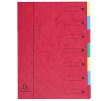 Trieur Extensible Harmonika Sans Élastique Fenêtres Imprimées 7 Compartiments - A4 - Rouge - X 8 - Exacompta
