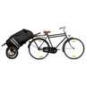 Vidaxl remorque de vélo pliable avec sac d'épicerie noir