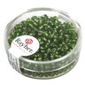 Perle rocaille garniture argentée vert ø 2 6 mm 16 g
