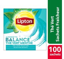 Thé vert à la Menthe - 100 sachets fraîcheur (paquet 100 unités)