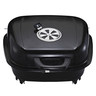 Barbecue à charbon pliable portable BBQ grill sur pied avec couvercle dim. 45L x 42l x 33H cm acier émaillé noir