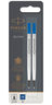 PARKER recharge Stylo Roller  pointe moyenne  bleue  blister X 2