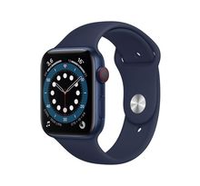 Apple Watch Series 6 GPS + Cellular, 44mm Boîtier en Aluminium Bleu avec Bracelet Sport Bleu Intense