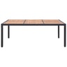 vidaXL Table de jardin Noir 200x150x74 cm Résine tressée et acacia