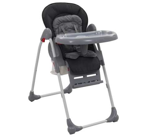 Vidaxl chaise haute pour bébé gris