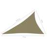 vidaXL Voile de parasol Tissu Oxford triangulaire 4x5x6 4 m beige