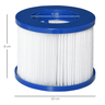 Outsunny Lot de 6 cartouches filtrantes pour spa - cartouches de filtration - PP bleu fibres Dacron blanc