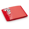 Pochette cadeau pelliculée rouge à rabat 30 x 38 x 8 cm (lot de 100)