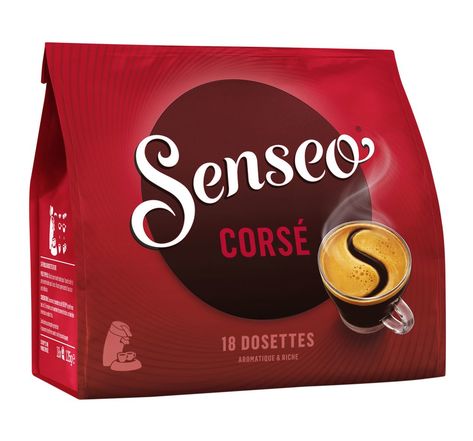 Café Corsé, arabica et robusta - Paquet de 18 dosettes souples (paquet 18 unités)