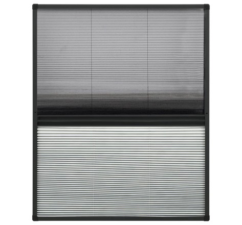 Vidaxl moustiquaire plissée pour fenêtre aluminium 60x80cm avec auvent