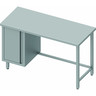 Table inox centrale avec porte - profondeur 700 - stalgast -  - inox11300x700 x700x900mm