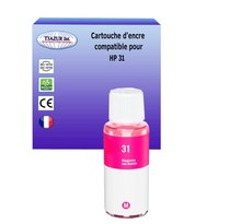 Bouteille encre compatible avec HP 31 pour HP Smart Tank Plus 555 Wireless All-in-One- Magenta - 70ml - T3AZUR