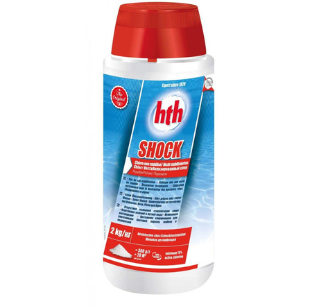 Désinfection choc - poudre hypochlorite de calcium hth shock 2 kg