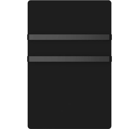 Radiateur sèche-serviette électrique 1000w rayonnant noir et gris - thermostat programmable - détecteur de fenêtre ouverte