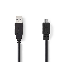 Nedis Câble USB 2.0 A Mâle - Micro B Mâle 2,0 m Noir