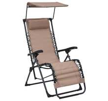Vidaxl chaise pliable de terrasse textilène taupe