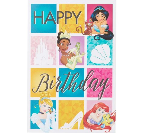 Carte Anniversaire Disney Princesses - Draeger paris