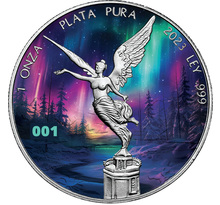 Pièce de monnaie en Argent g 31.1 (1 oz) Millésime 2023 Northern Lights Collection LIBERTAD