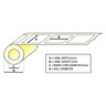 Étiquette vélin transfert thermique mandrin 25 mm 40x30 mm (lot de 1400)
