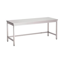 Table inox centrale - gamme 700 - sans etagère - gastro m - 1400x700