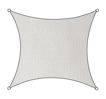 Livin'outdoor Tissu d'ombrage Iseo PEHD carré 3 6x3 6 m Blanc