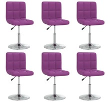 Vidaxl chaises de salle à manger 6 pcs violet similicuir