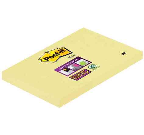 Bloc de 90 notes Super Sticky, 127 x 76 mm, jaune canari POST-IT