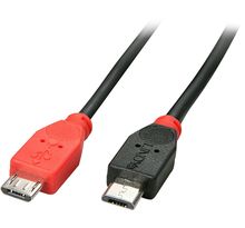 Cable Lindy Micro-USB 2.0 OTG M/M 50cm (Noir)