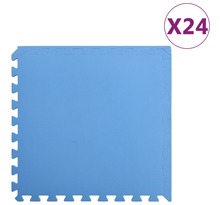 vidaXL Tapis de sol 24 Pièces 8 64㎡ Mousse EVA Bleu