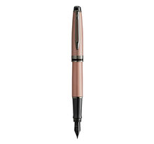 Waterman expert stylo plume  or rose métallisé  plume moyenne  encre bleue  coffret cadeau