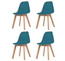 Vidaxl chaises à manger lot de 4 turquoise plastique