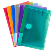 Chemise de présentation à scratch tarifold 16 5 x 10 9 cm couleurs assorties - paquet de 6