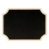 Tableau noir étiquette avec bordure bois 15 x 11 x 0,5 cm