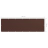 Vidaxl écran de balcon marron 90x300 cm tissu oxford