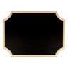 Tableau noir étiquette avec bordure bois 30 x 22 x 0,5 cm